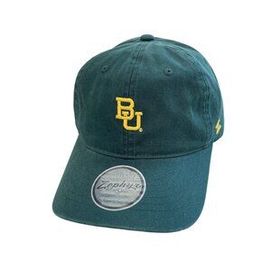 Zephyr Baylor University Baseball Cap OS Green Embroidered Adjustable Field NEW